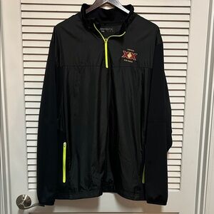 Nike Golf Black Windbreaker Quarter Zip with Cerveza Dos Equis Embroidery